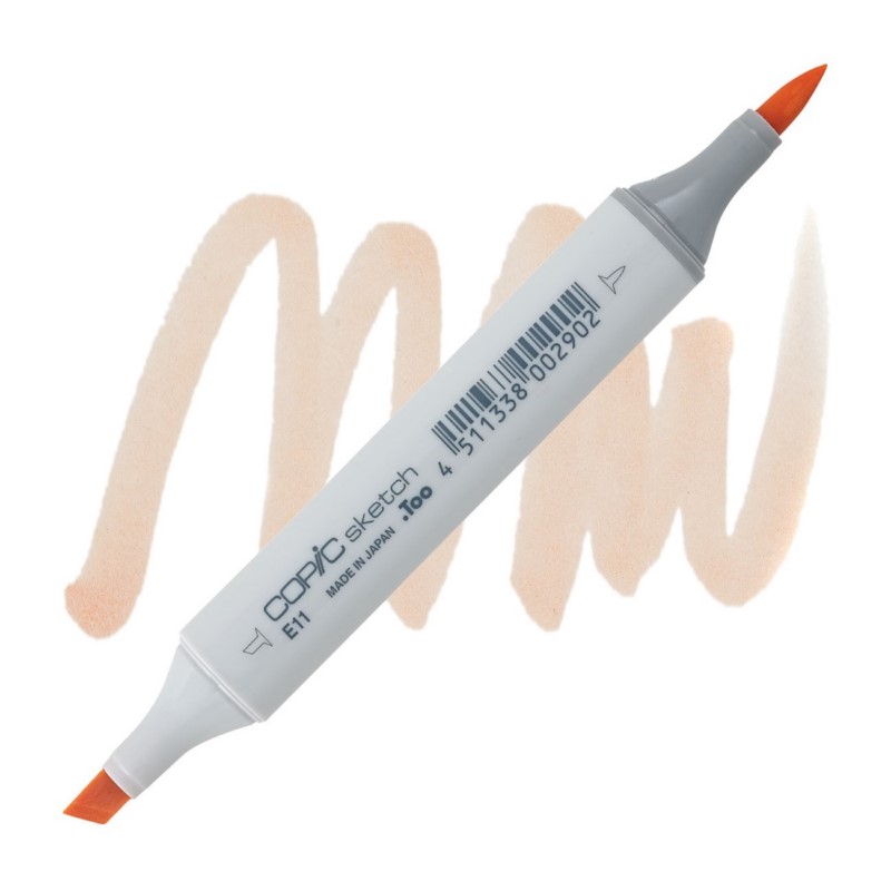 Lihová fixa COPIC Sketch oboustranná Brush & Chisel, E11 Bareley beige