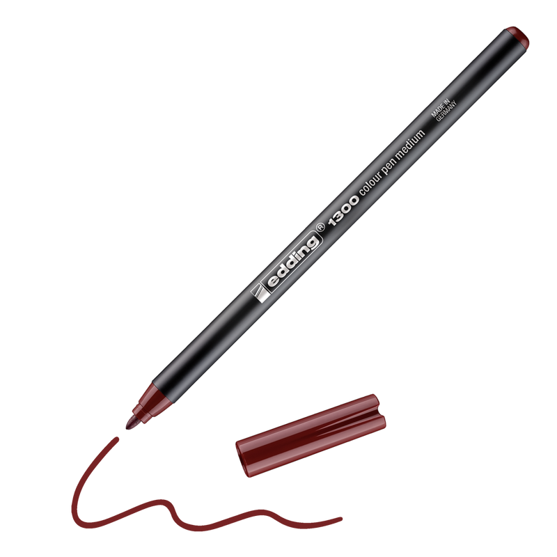 Fix EDDING 1300 na papír, anglicky červený