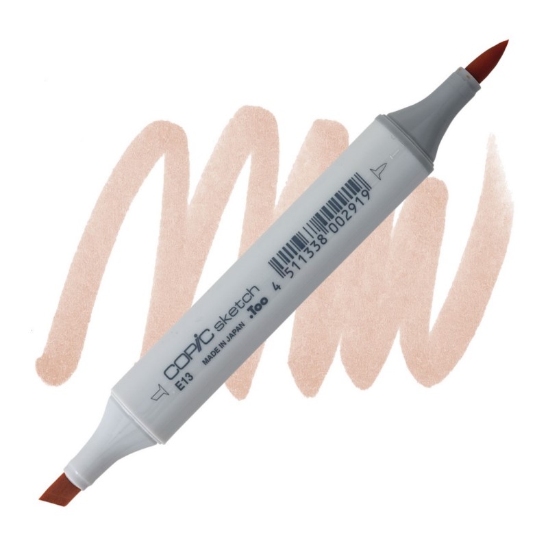 Lihová fixa COPIC Sketch oboustranná Brush & Chisel, E13 Light suntan