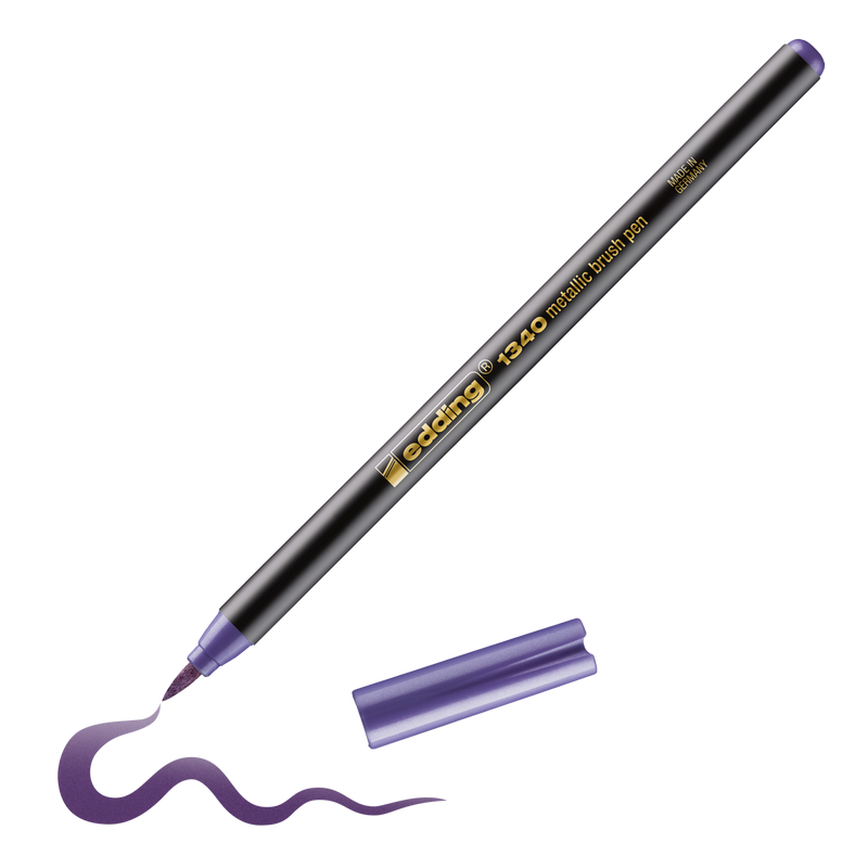 Štětcový fix EDDING 1340 METALLIC na papír, metalický fialový