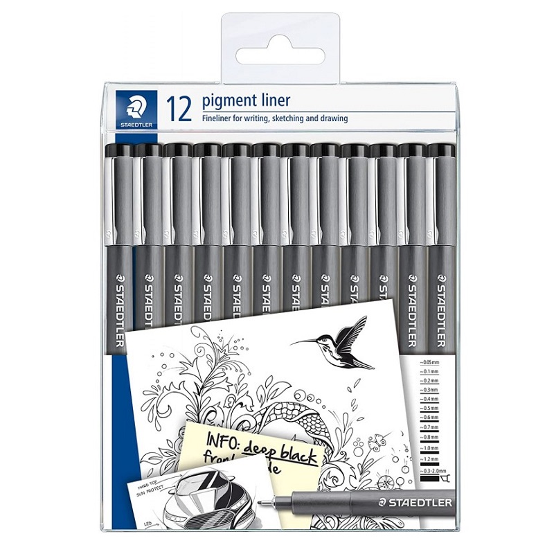 Liner STAEDTLER Pigment, 12ks