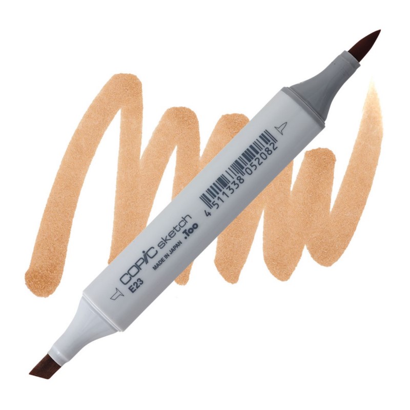 Lihová fixa COPIC Sketch oboustranná Brush & Chisel, E23 Hazelnut