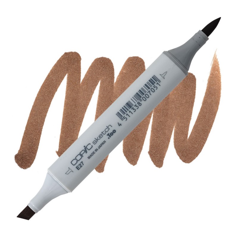 Lihová fixa COPIC Sketch oboustranná Brush & Chisel, E27 Milk chocolate