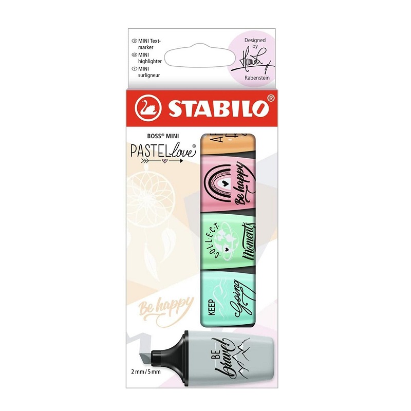 Zvýrazňovač STABILO BOSS MINI, pastel 5ks