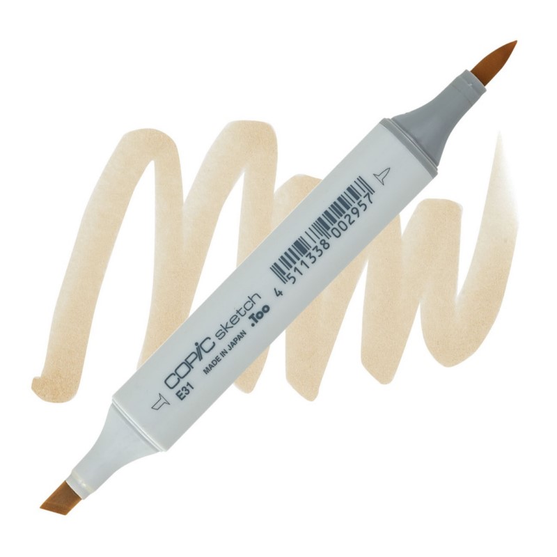 Lihová fixa COPIC Sketch oboustranná Brush & Chisel, E31 Brick beige