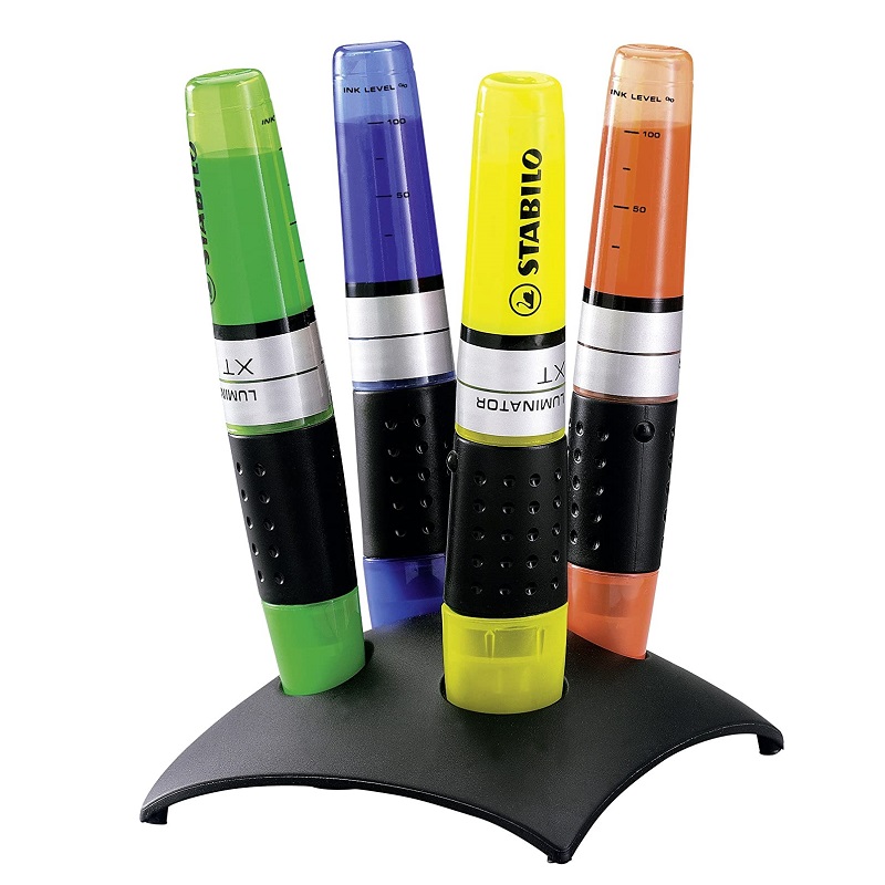Zvýrazňovač STABILO LUMINATOR, 4ks ve stojánku