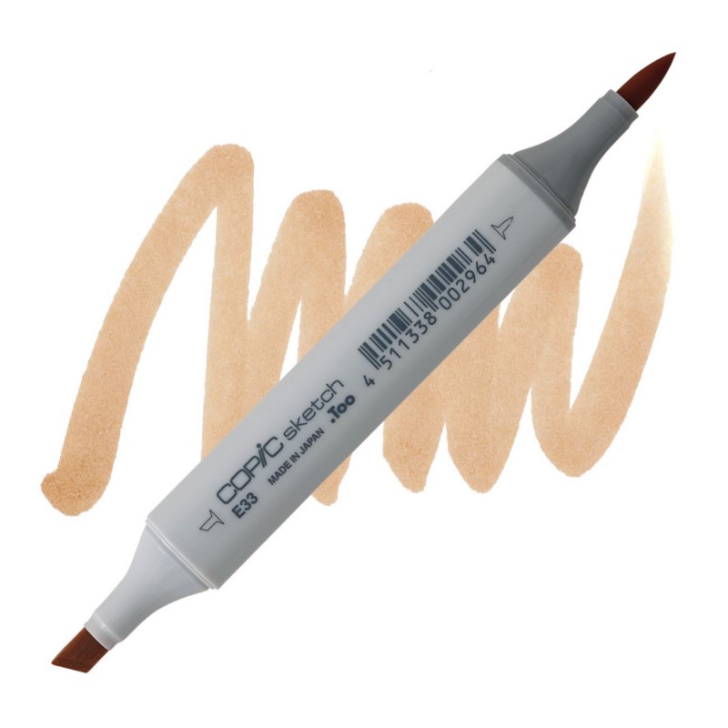 Lihová fixa COPIC Sketch oboustranná Brush & Chisel, E33 Sand