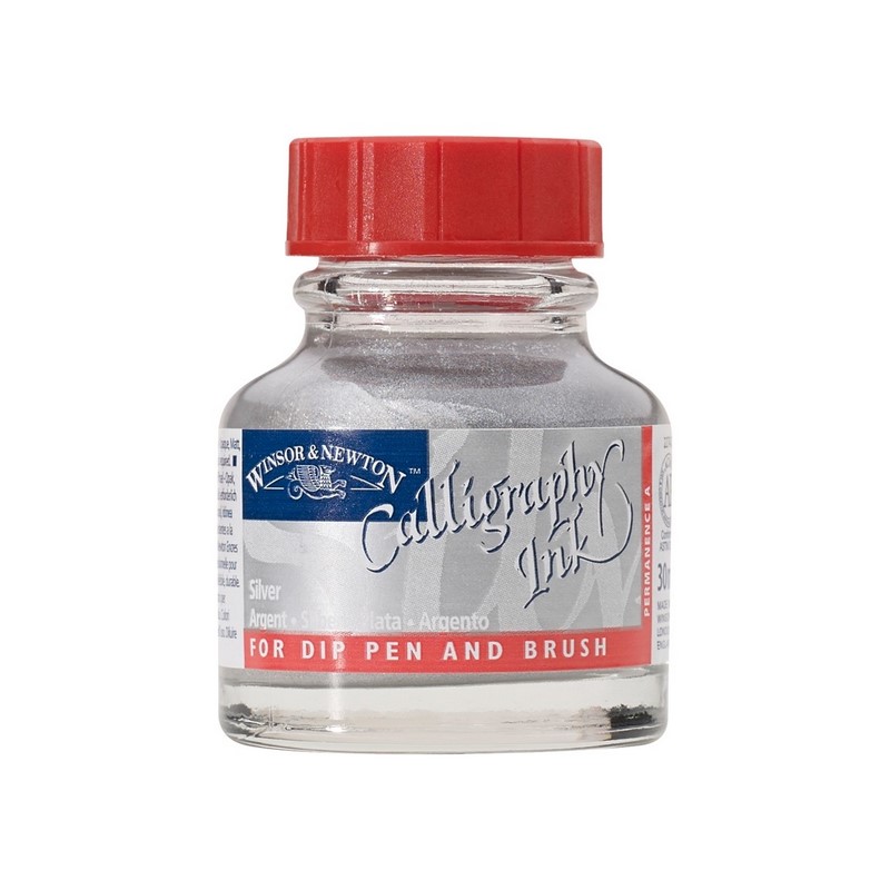 Kaligrafický inkoust WINSOR & NEWTON Calligraphy Ink, 30ml Silver