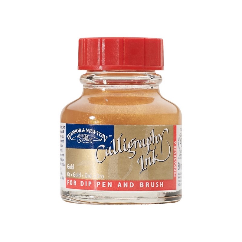 Kaligrafický inkoust WINSOR & NEWTON Calligraphy Ink, 30ml Gold