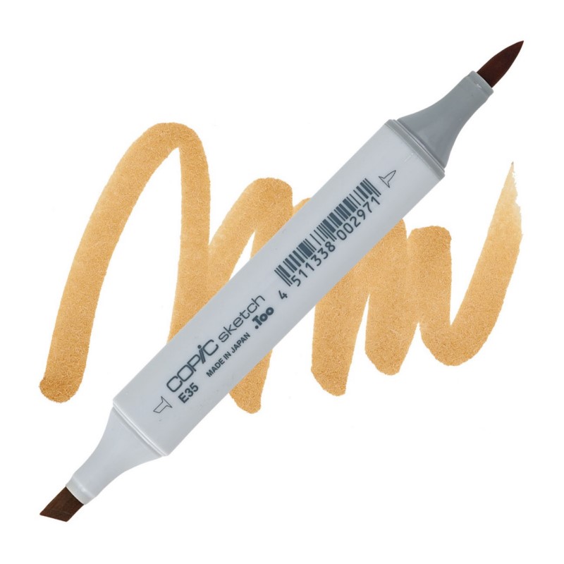 Lihová fixa COPIC Sketch oboustranná Brush & Chisel, E35 Chamois