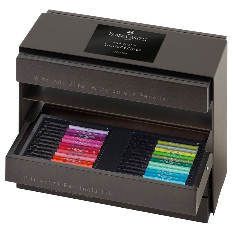 FABER-CASTELL umělecká sada pro kresbu Limited, 396ks v dřevěné krabičce