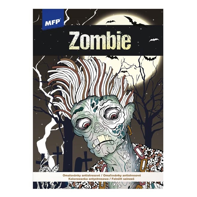 Omalovánky antistresové Zombie, A4 32 listů
