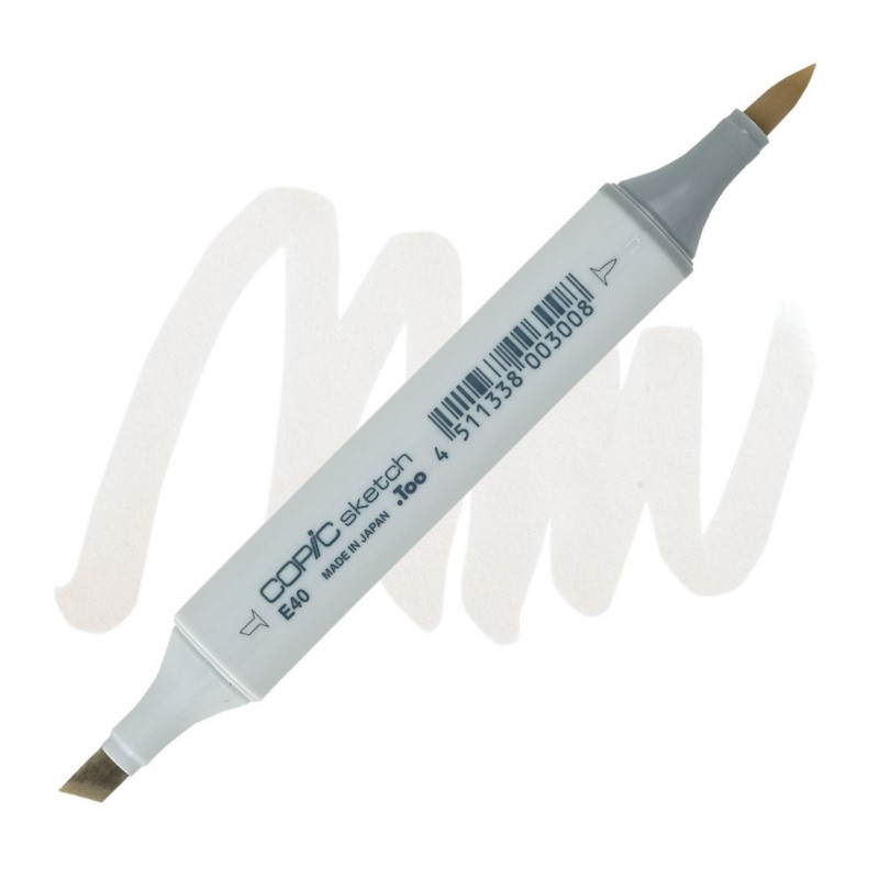 Lihová fixa COPIC Sketch oboustranná Brush & Chisel, E40 Brick white