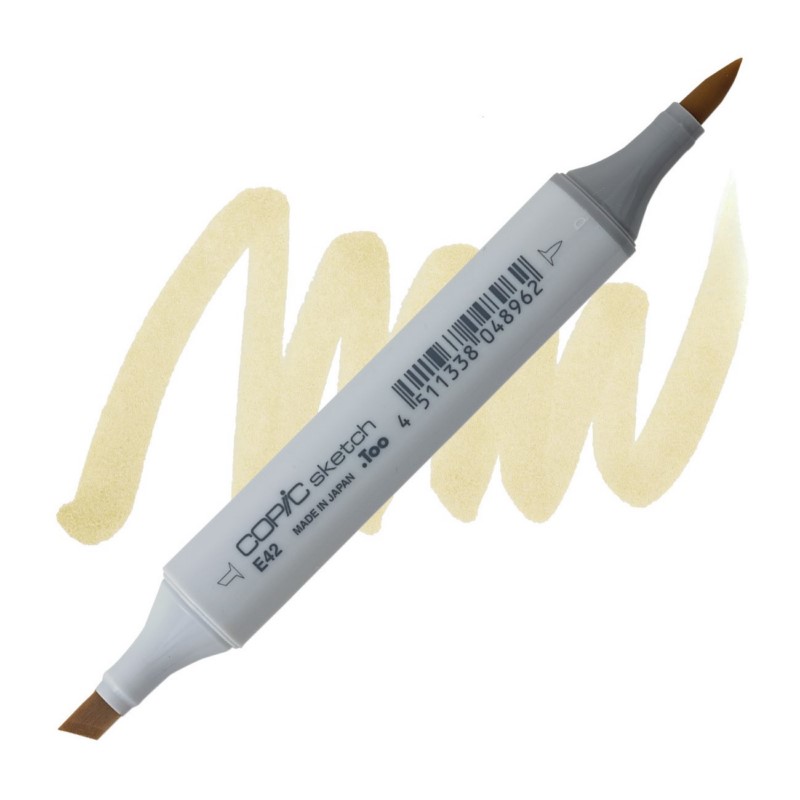 Lihová fixa COPIC Sketch oboustranná Brush & Chisel, E42 Sand white