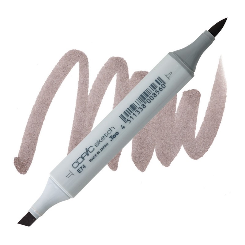 Lihová fixa COPIC Sketch oboustranná Brush & Chisel, E74 Cocoa brown