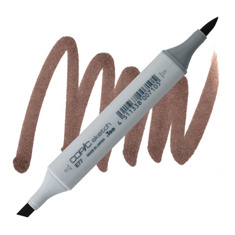 Lihová fixa COPIC Sketch oboustranná Brush & Chisel, E77 Maroon