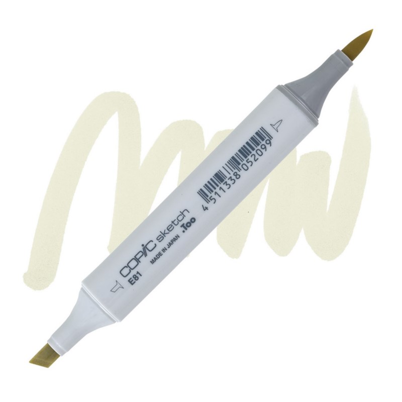 Lihová fixa COPIC Sketch oboustranná Brush & Chisel, E81 Ivory