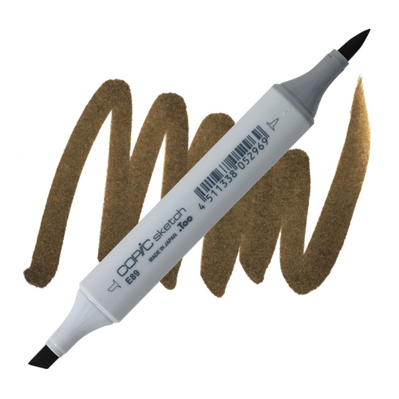 Lihová fixa COPIC Sketch oboustranná Brush & Chisel, E89 Pecan