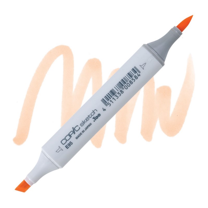Lihová fixa COPIC Sketch oboustranná Brush & Chisel, E95 Tea orange