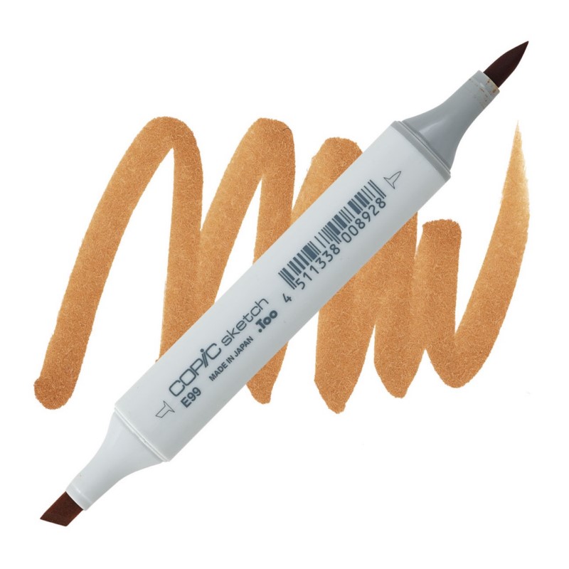 Lihová fixa COPIC Sketch oboustranná Brush & Chisel, E99 Baked clay