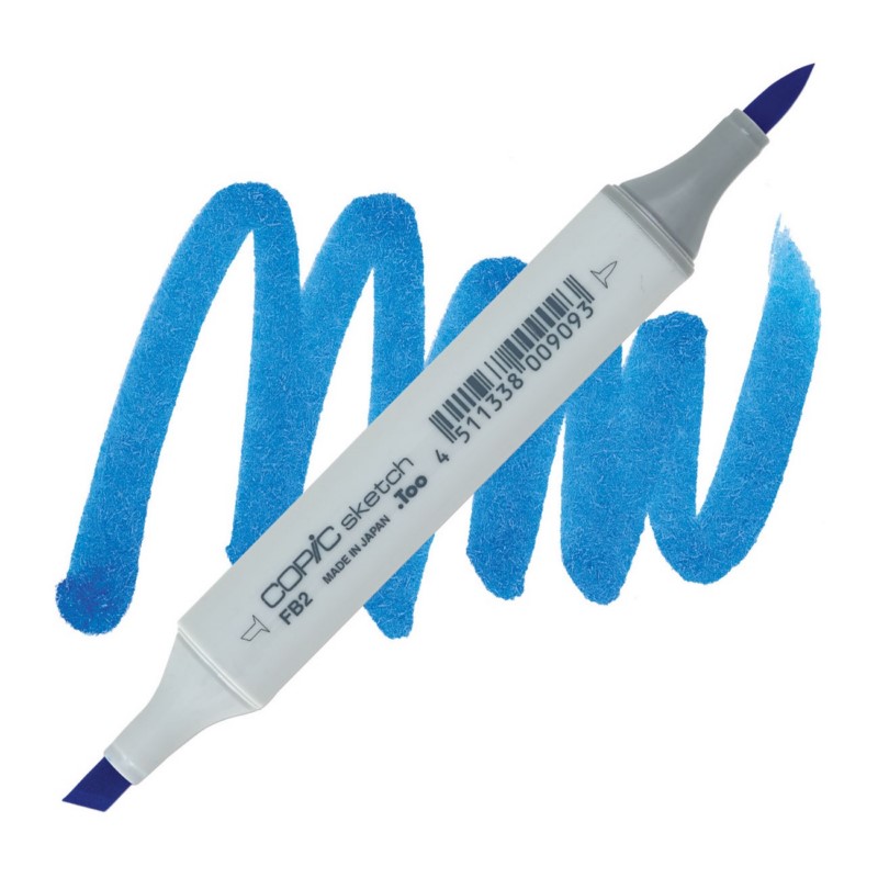 Lihová fixa COPIC Sketch oboustranná Brush & Chisel, FB2 Fluorescent dull blue