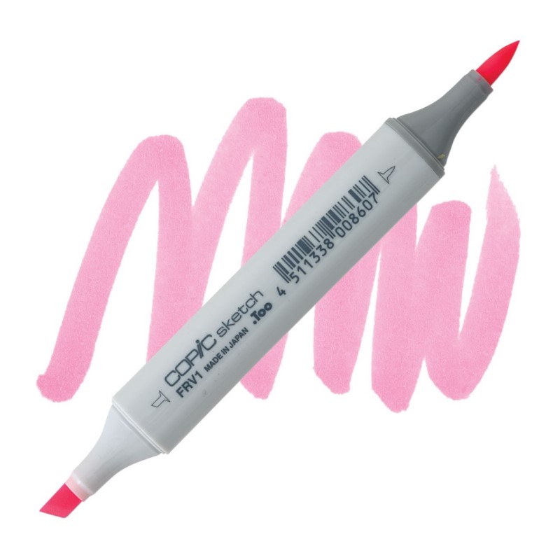 Lihová fixa COPIC Sketch oboustranná Brush & Chisel, FRV1 Fluorescent pink