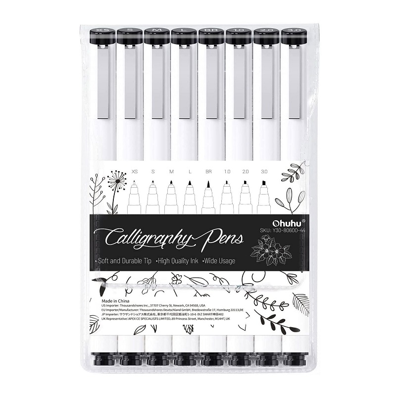 Fineliner OHUHU Calligraphy Pen, 8ks