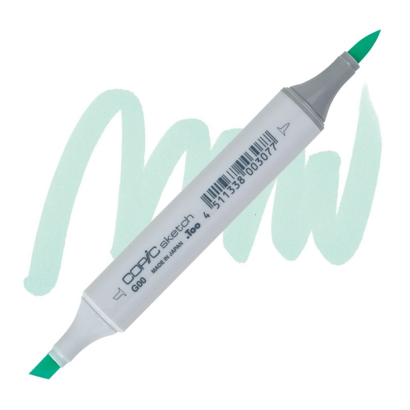 Lihová fixa COPIC Sketch oboustranná Brush & Chisel, G00 Jade green