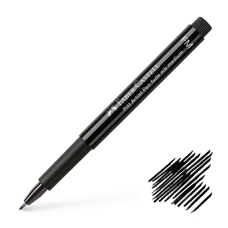 FABER-CASTELL PITT Artist Pen FUDE Medium, černý