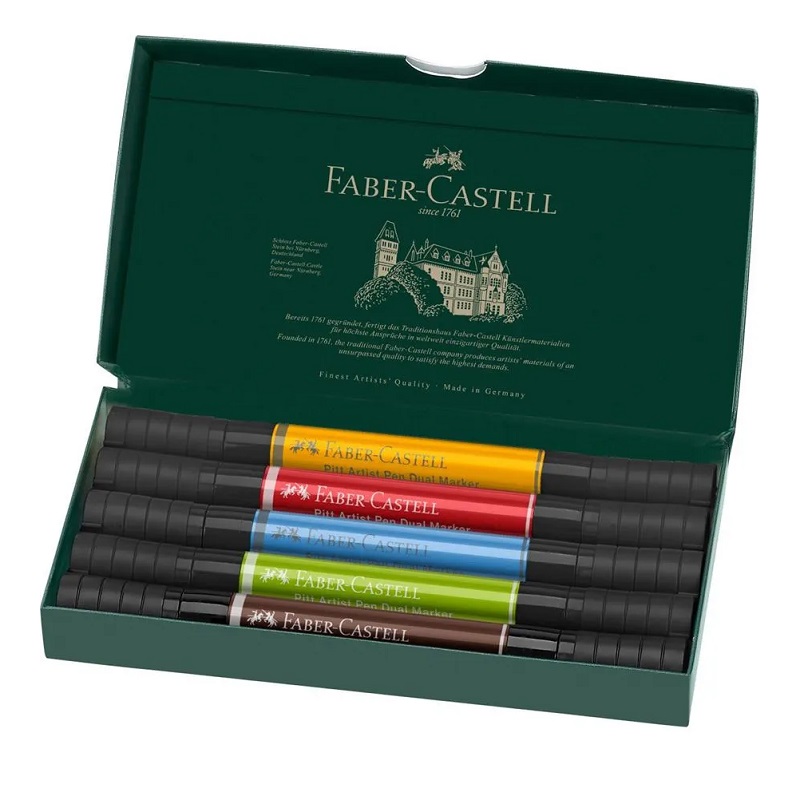 FABER-CASTELL PITT Artist Pen Dual, set 5ks