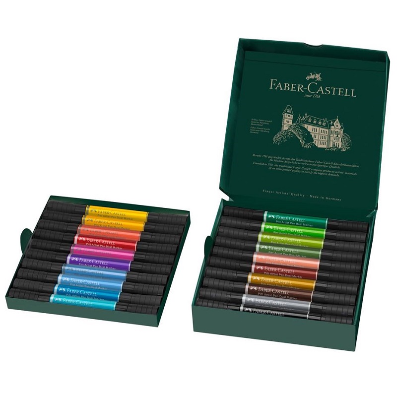 FABER-CASTELL PITT Artist Pen Dual, set 20ks