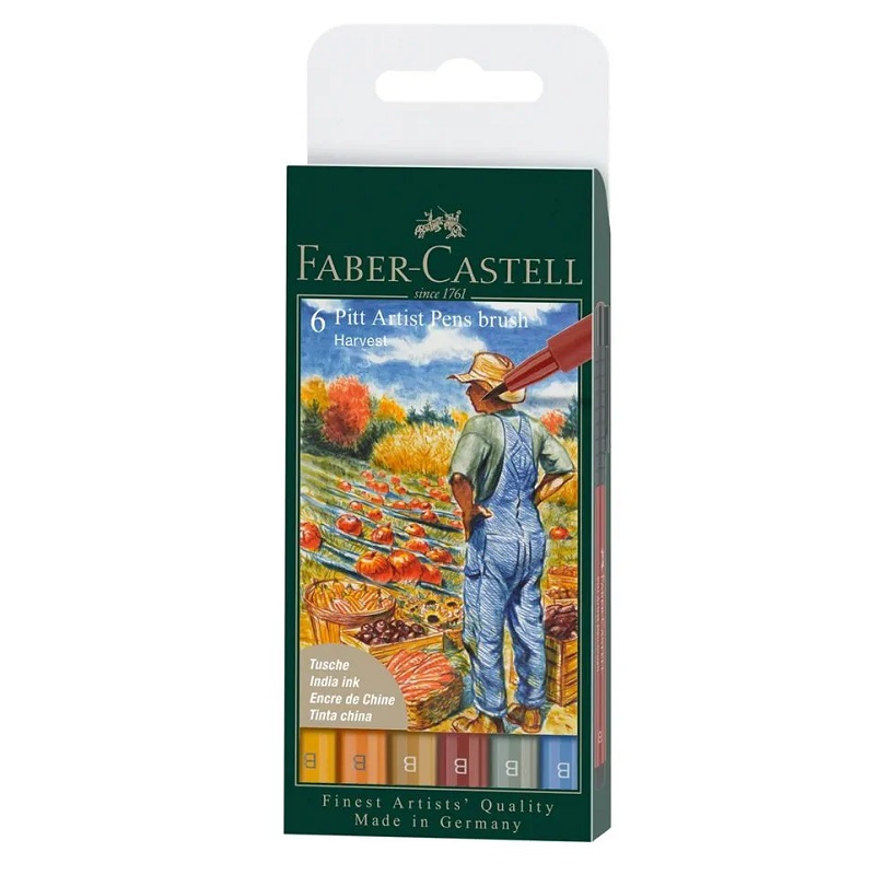 FABER-CASTELL PITT Artist Pen, set 6ks podzimní