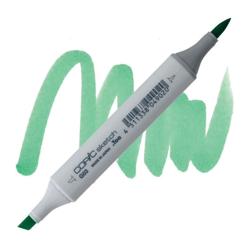 Lihová fixa COPIC Sketch oboustranná Brush & Chisel, G03 Meadow green