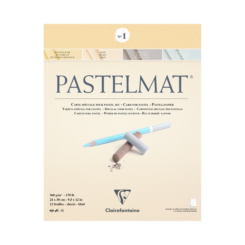 Blok CLAIREFONTAINE Pastelmat č.1, 24x30cm, 360g, 12 listů