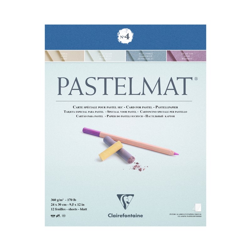Blok CLAIREFONTAINE Pastelmat č.4, 24x30cm, 360g, 12 listů