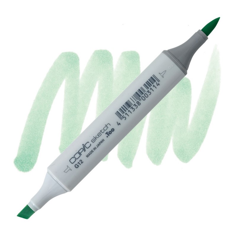 Lihová fixa COPIC Sketch oboustranná Brush & Chisel, G12 Sea green