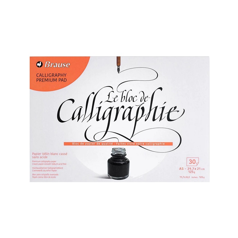 Blok CLAIREFONTAINE Calligraphy, A5, 125g, 30 listů