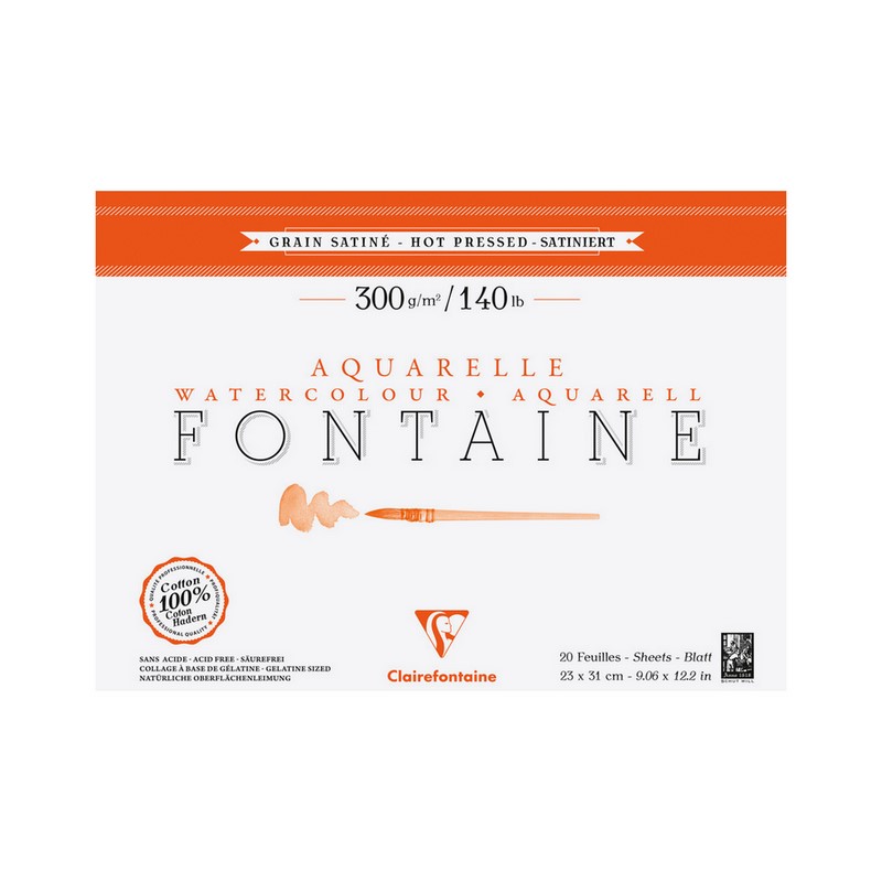 Blok CLAIREFONTAINE Fontaine HP, 23x31cm, 300g, 20 listů