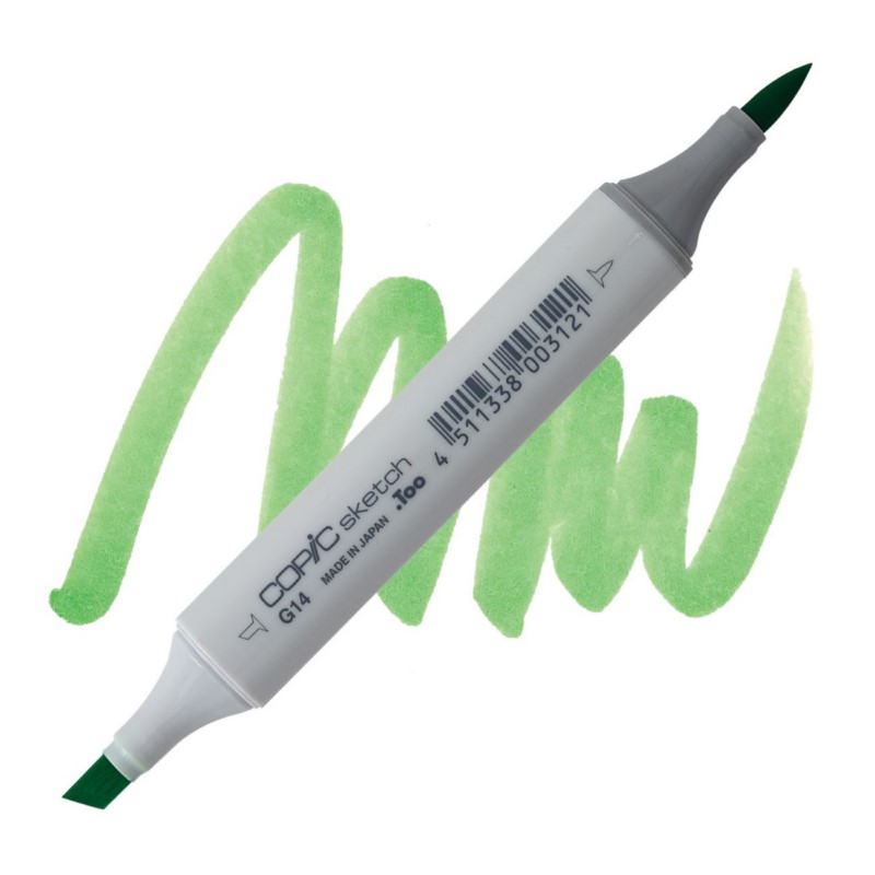 Lihová fixa COPIC Sketch oboustranná Brush & Chisel, G14 Apple green