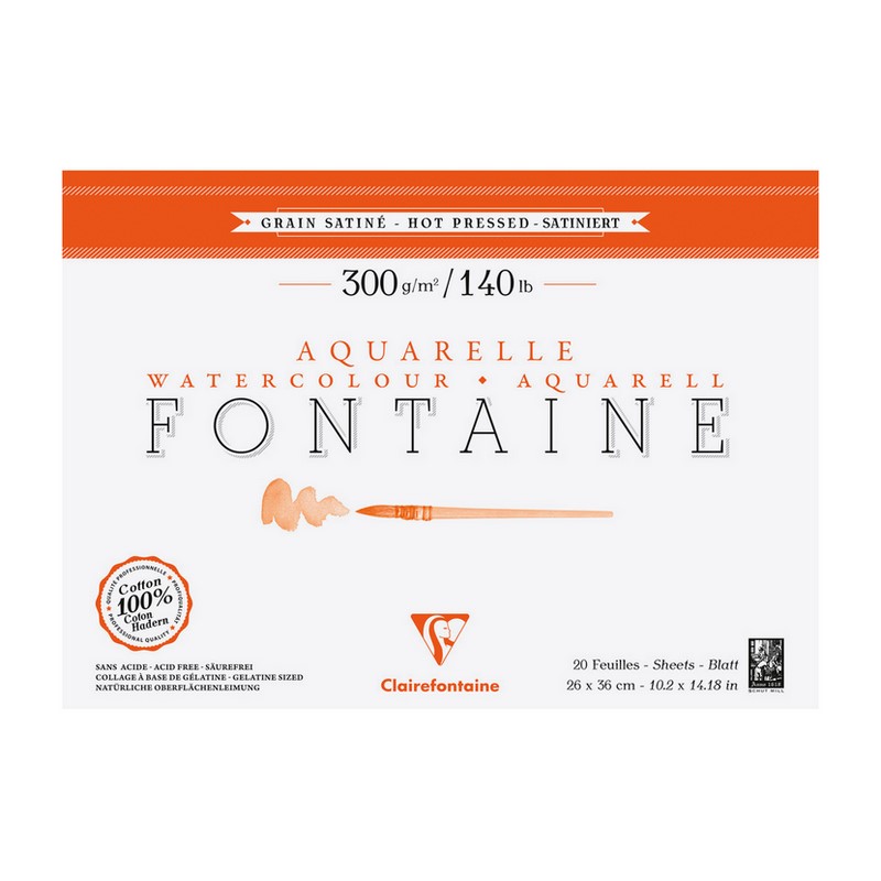 Blok CLAIREFONTAINE Fontaine HP, 26x36cm, 300g, 20 listů
