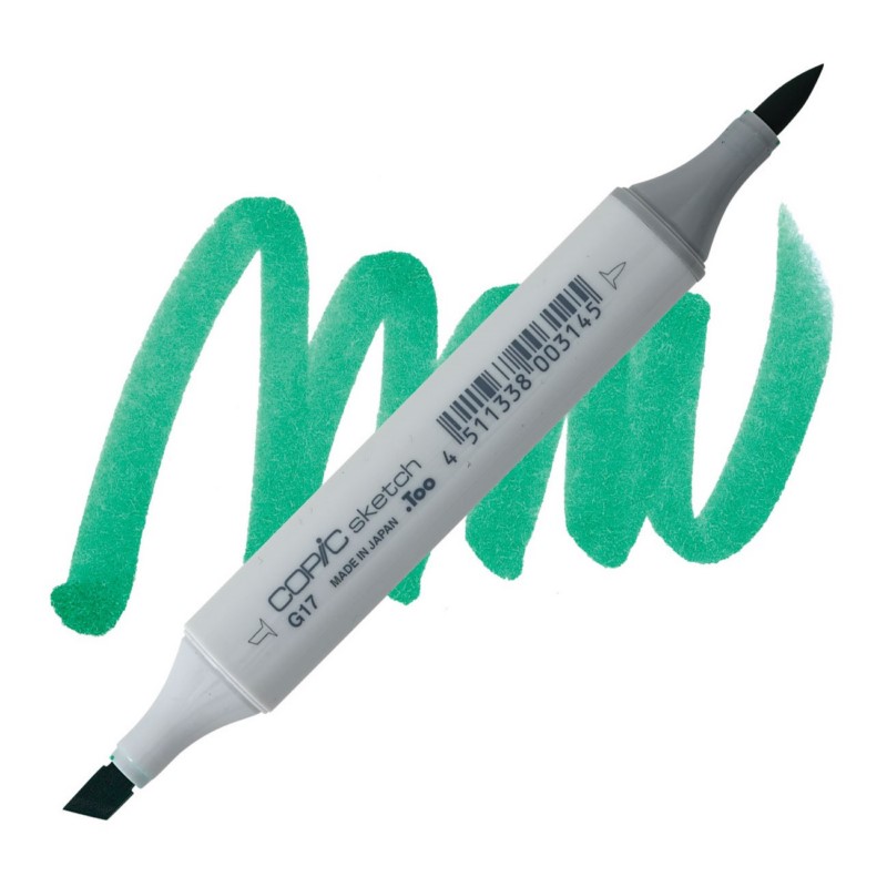 Lihová fixa COPIC Sketch oboustranná Brush & Chisel, G17 Forest green