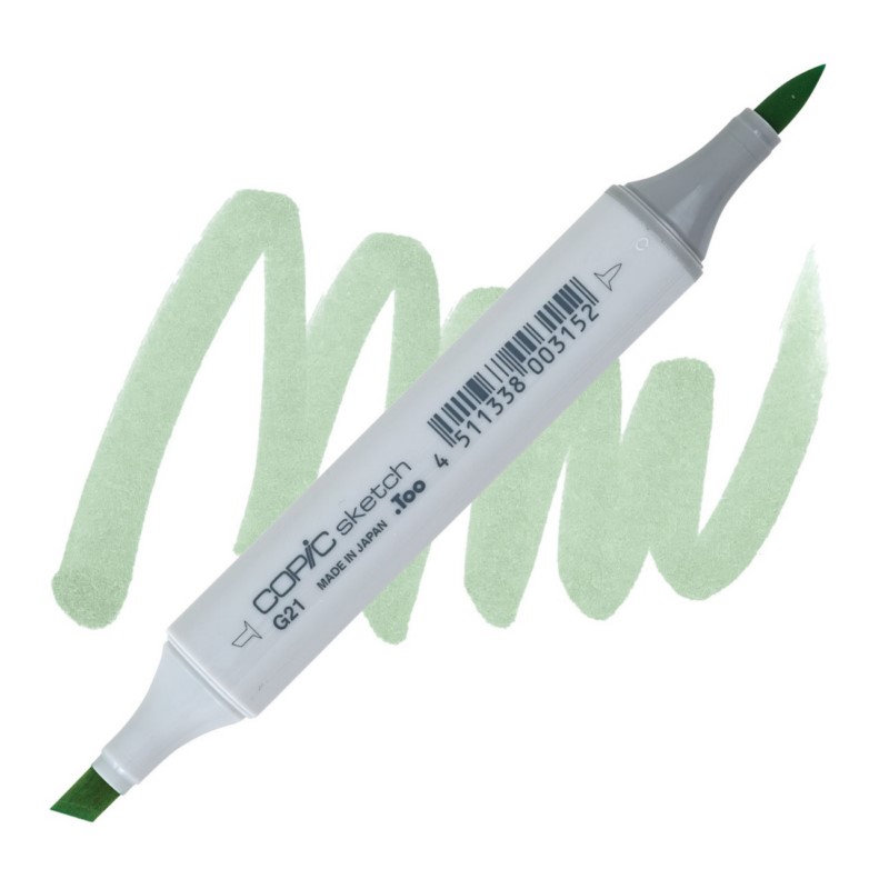 Lihová fixa COPIC Sketch oboustranná Brush & Chisel, G21 Lime green