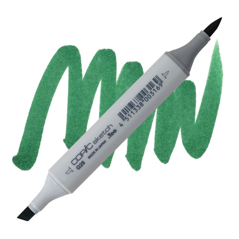 Lihová fixa COPIC Sketch oboustranná Brush & Chisel, G28 Ocean green