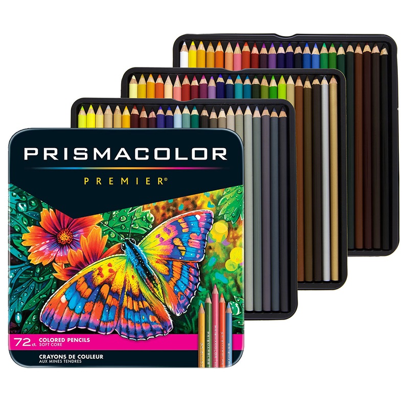 Pigmentové pastelky PRISMACOLOR Premier, 72ks v kovové krabičce