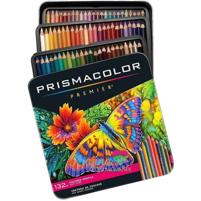 Pigmentové pastelky PRISMACOLOR Premier, 132ks v kovové krabičce