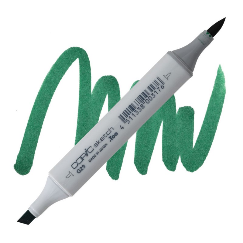 Lihová fixa COPIC Sketch oboustranná Brush & Chisel, G29 Pine tree green
