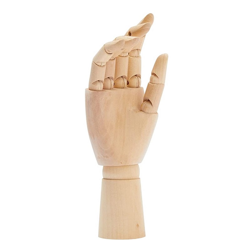 Kloubová ruka dřevěná 18cm, pravá