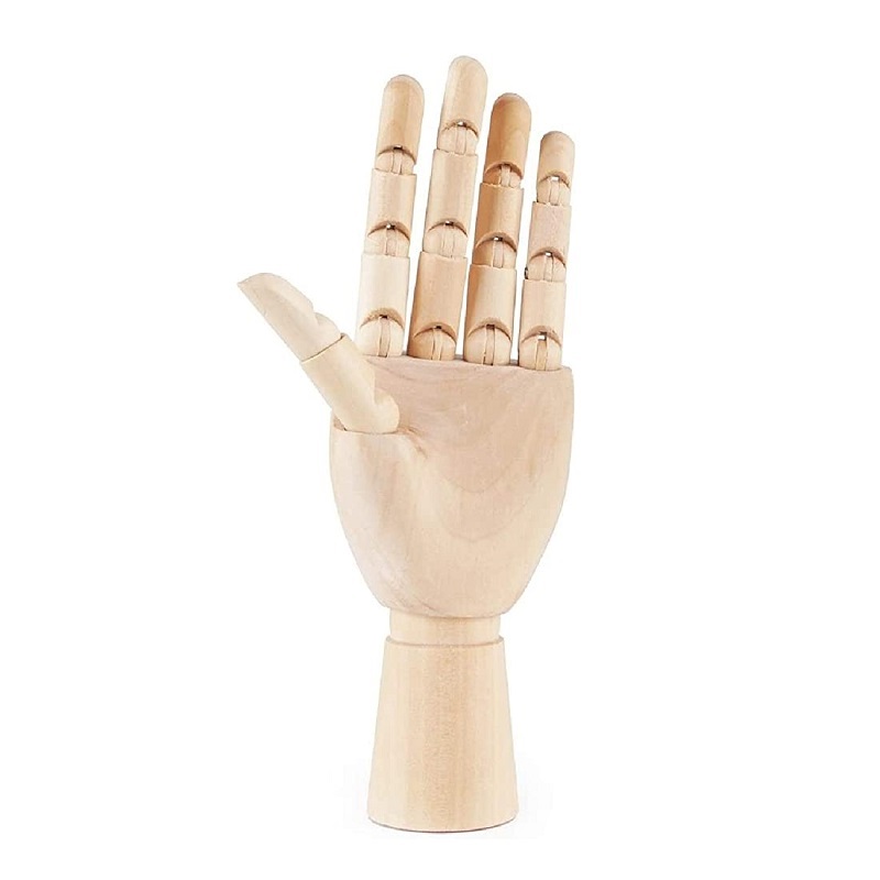 Kloubová ruka dřevěná 18cm, levá