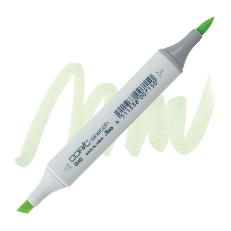 Lihová fixa COPIC Sketch oboustranná Brush & Chisel, G40 Dim green