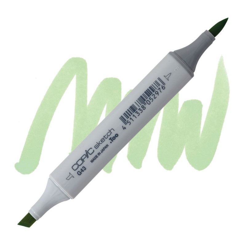 Lihová fixa COPIC Sketch oboustranná Brush & Chisel, G43 Pistachio